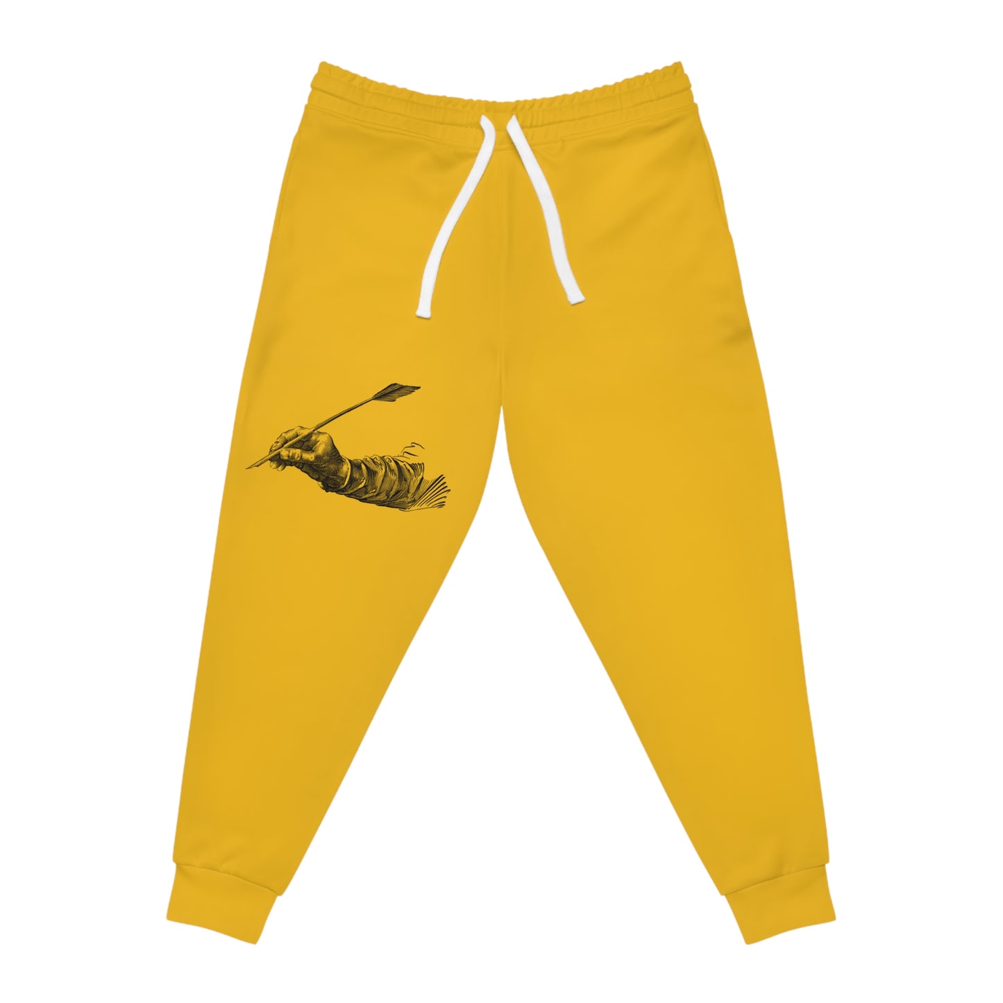 Athletic Joggers: Writing Yellow