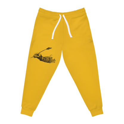 Athletic Joggers: Writing Yellow