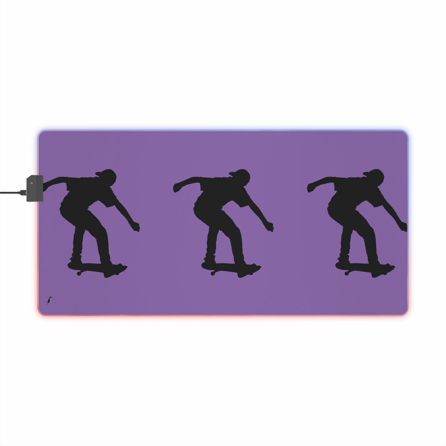 LED Gaming Mouse Pad: Skateboarding Lite Purple