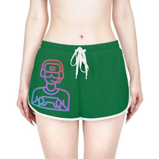 Women's Relaxed Shorts: Gaming Dark Green