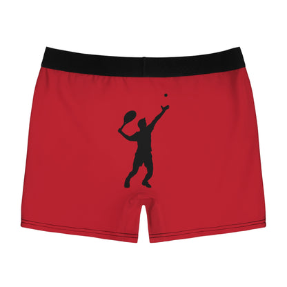 Men's Boxer Briefs: Tennis Dark Red