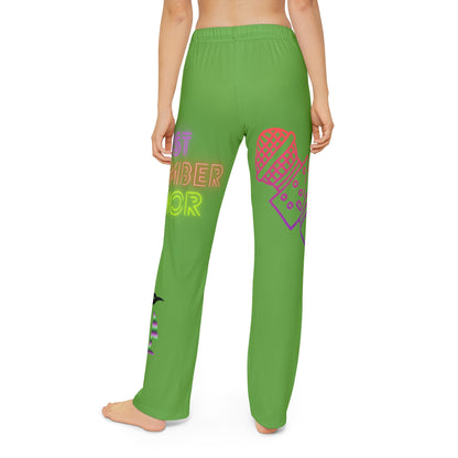 Kids Pajama Pants: Music Green