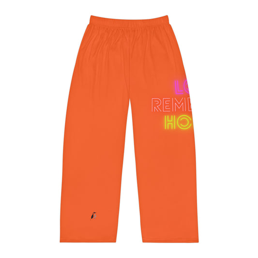 Men's Pajama Pants: Lost Remember Honor Orange