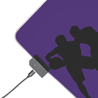 LED Gaming Mouse Pad: Basketball Purple