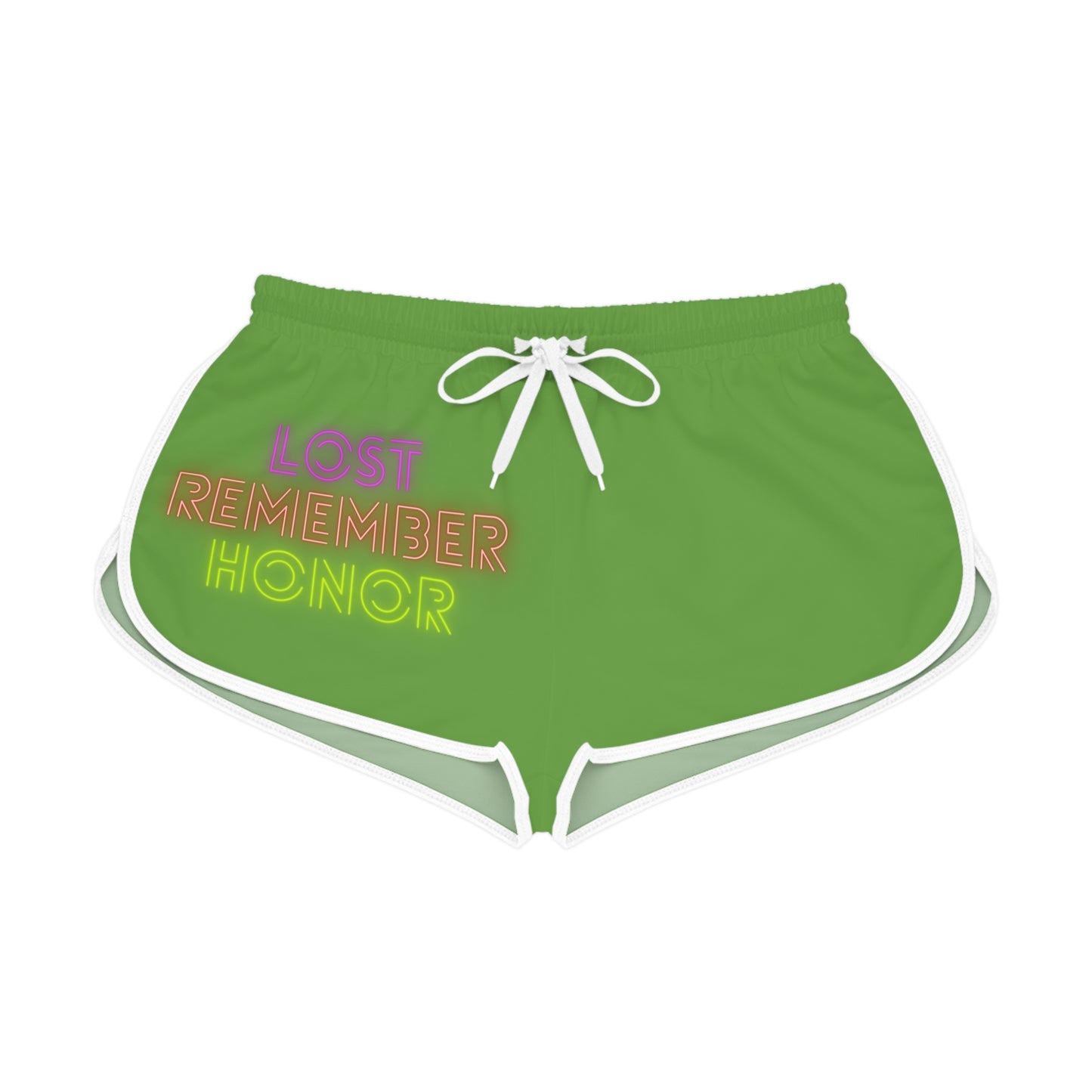 Women's Relaxed Shorts: Lost Remember Honor Green