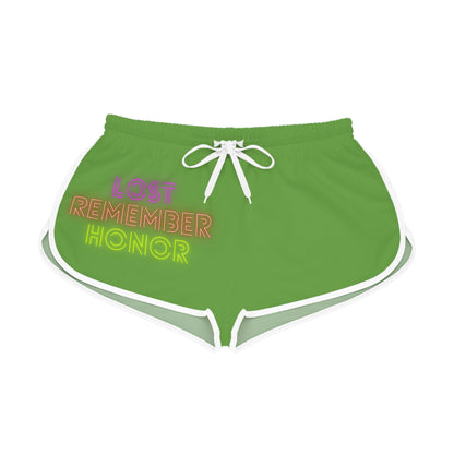 Women's Relaxed Shorts: Lost Remember Honor Green