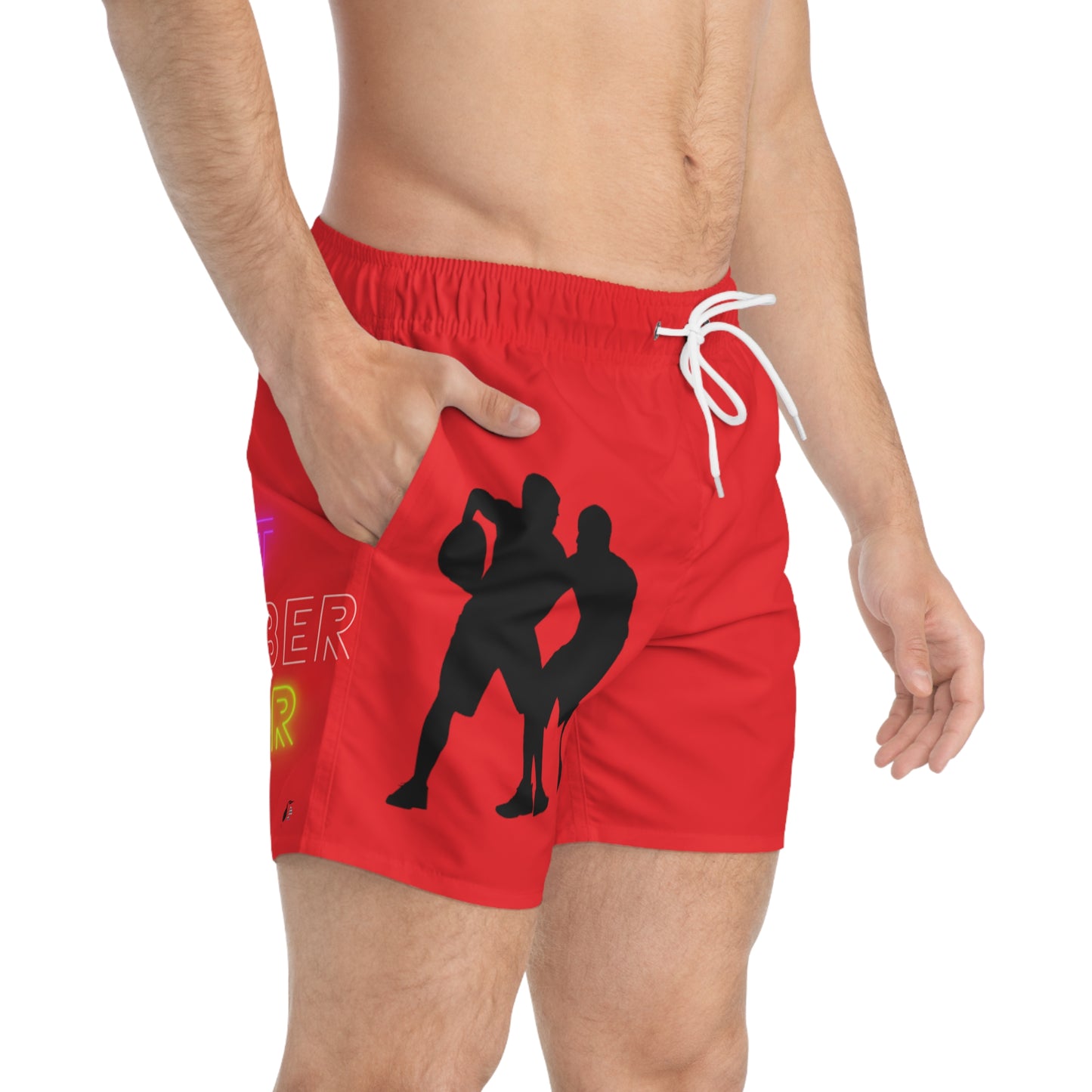 Swim Trunks: Basketball Red