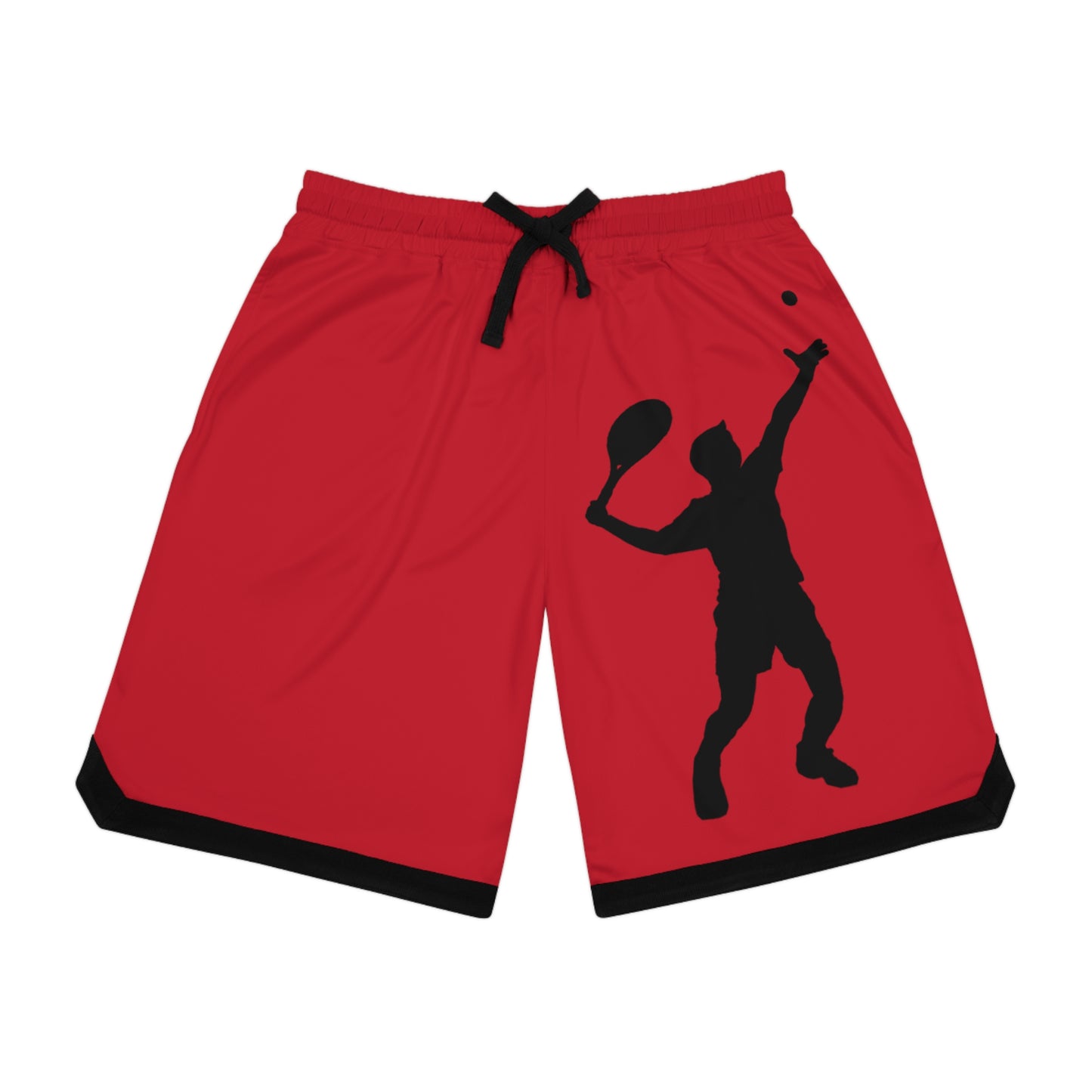 Basketball Rib Shorts: Tennis Dark Red