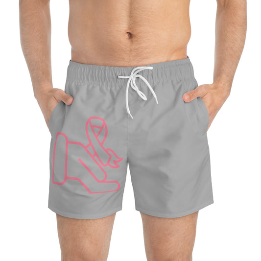 Swim Trunks: Fight Cancer Lite Grey