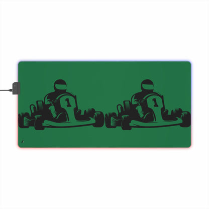 LED Gaming Mouse Pad: Racing Dark Green