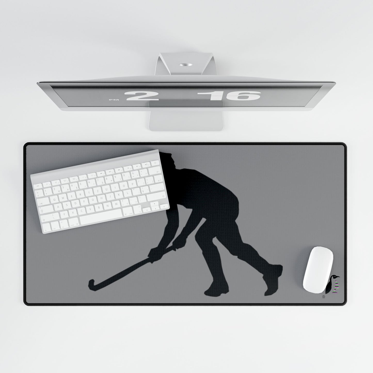 Desk Mats: Hockey Grey