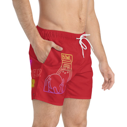 Swim Trunks: Bowling Dark Red