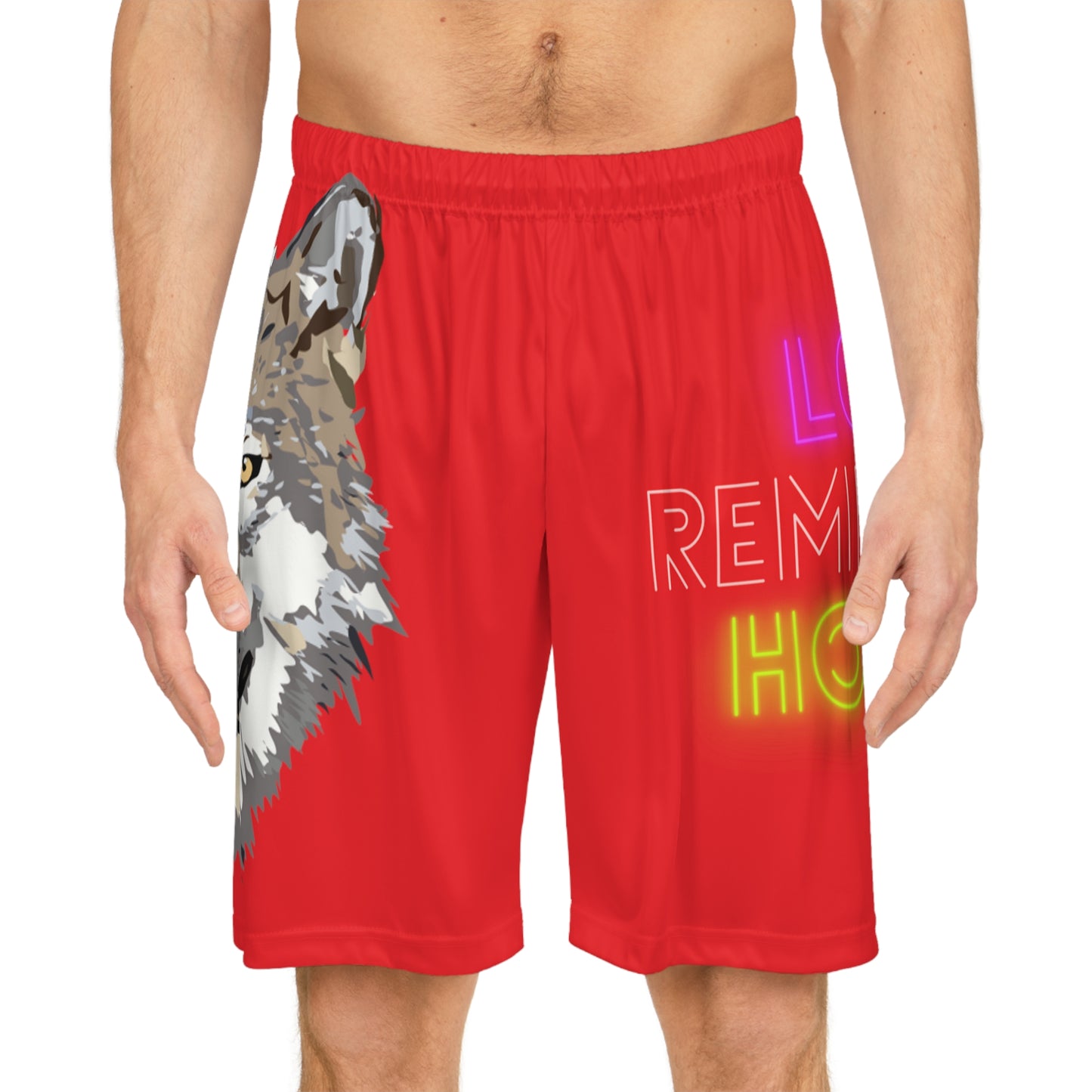 Basketball Shorts: Wolves Red