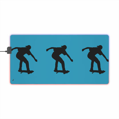 LED Gaming Mouse Pad: Skateboarding Turquoise