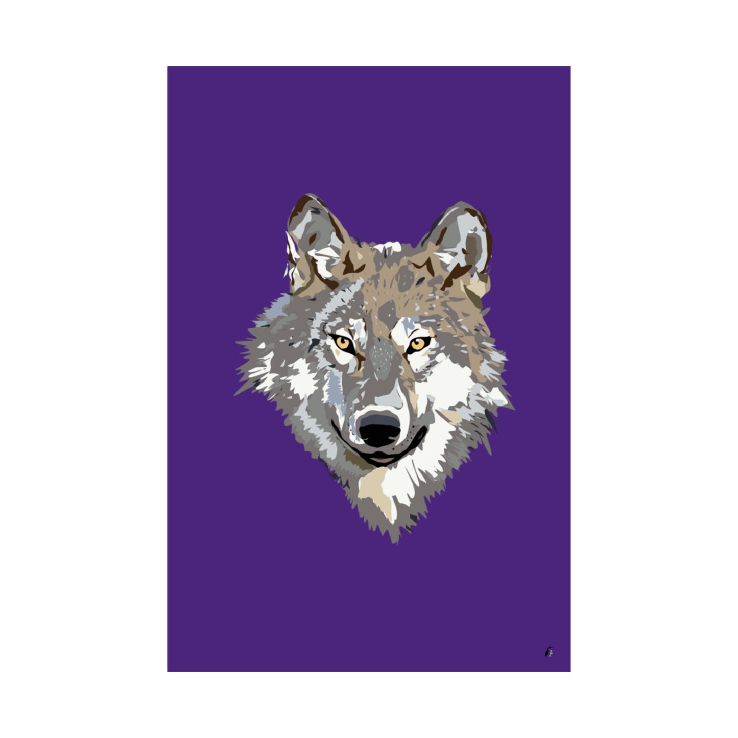 Premium Matte Vertical Posters: Wolves Purple
