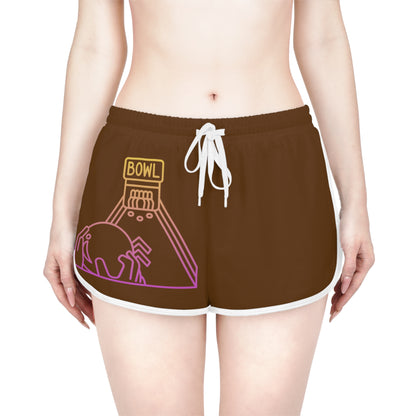 Women's Relaxed Shorts: Bowling Brown