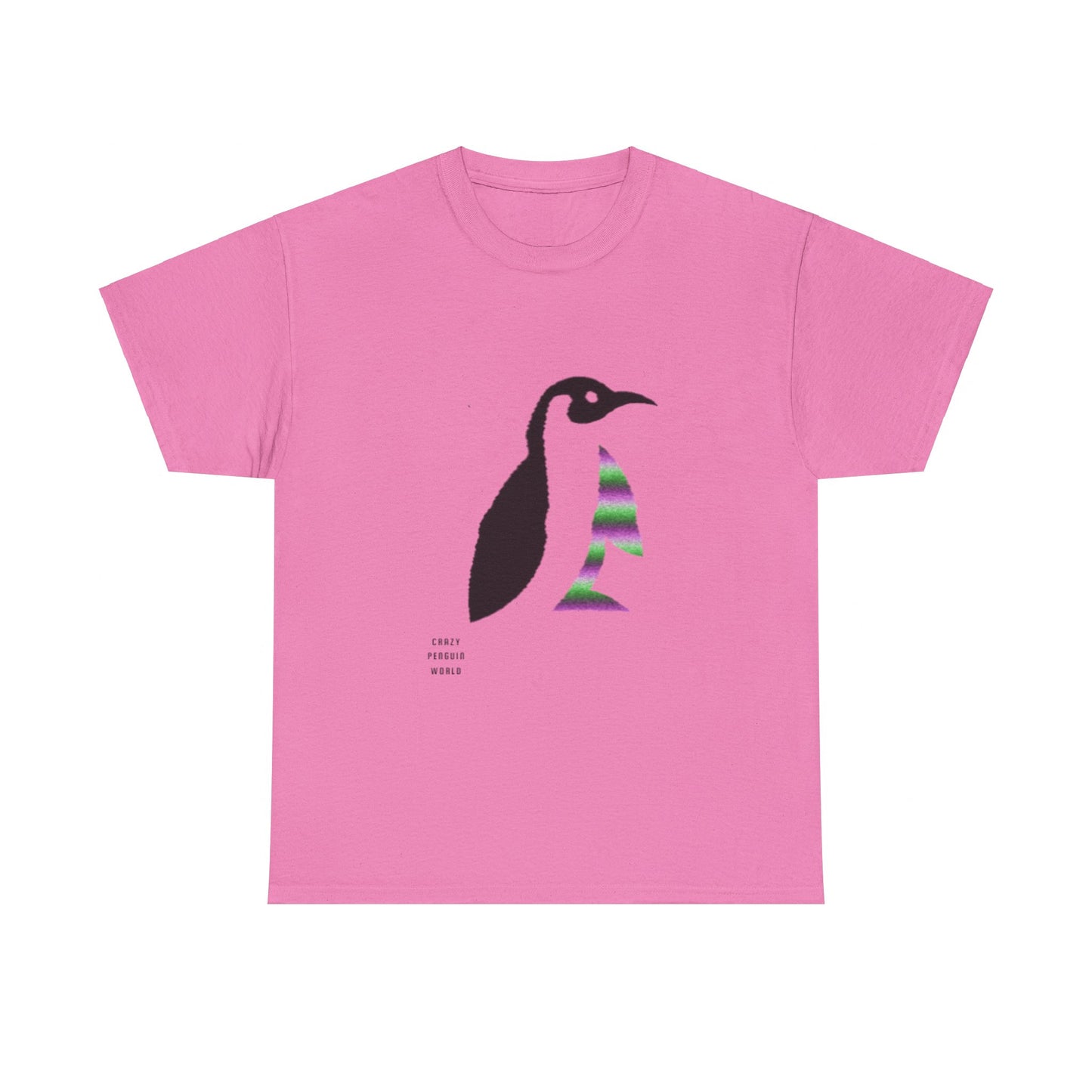 Heavy Cotton Tee: Crazy Penguin World Logo #3