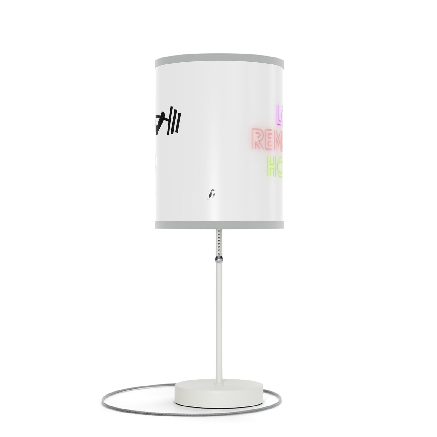 Lamp on a Stand, US|CA plug: Weightlifting White