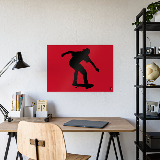 Gloss Posters: Skateboarding Dark Red