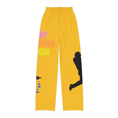 Kids Pajama Pants: Baseball Yellow