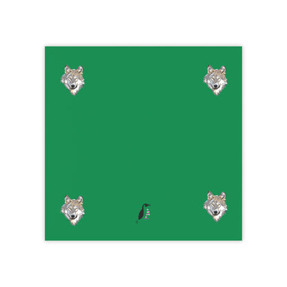 Post-it® Note Pads: Wolves Dark Green