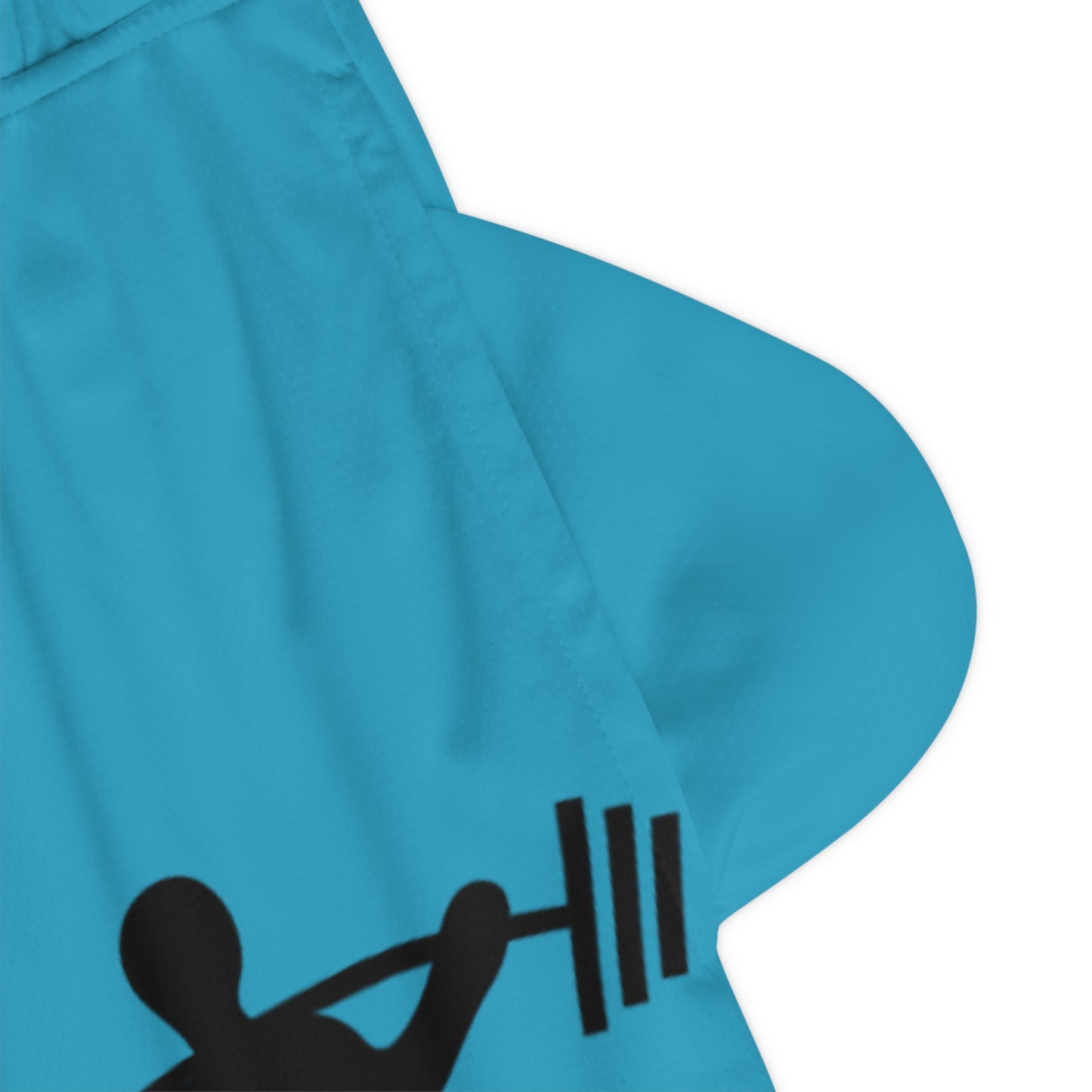 Basketball Rib Shorts: Weightlifting Turquoise