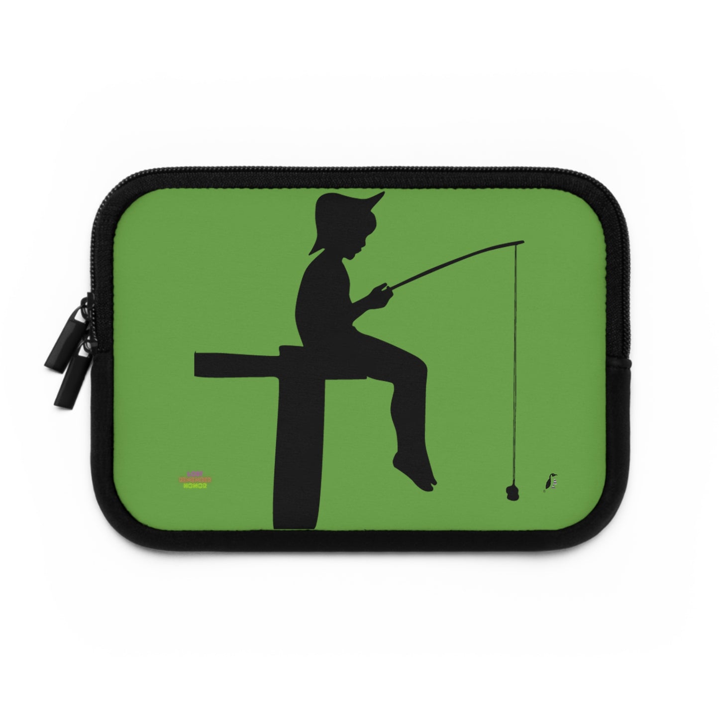 Laptop Sleeve: Fishing Green