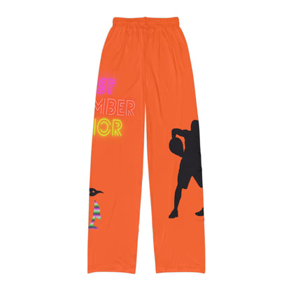 Kids Pajama Pants: Basketball Orange