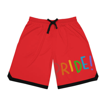 Basketball Rib Shorts: LGBTQ Pride Red