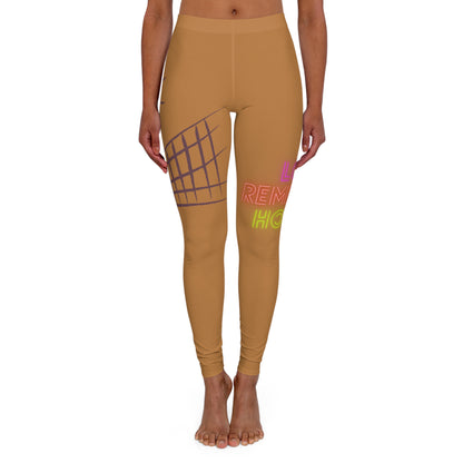 Women's Spandex Leggings: Volleyball Lite Brown