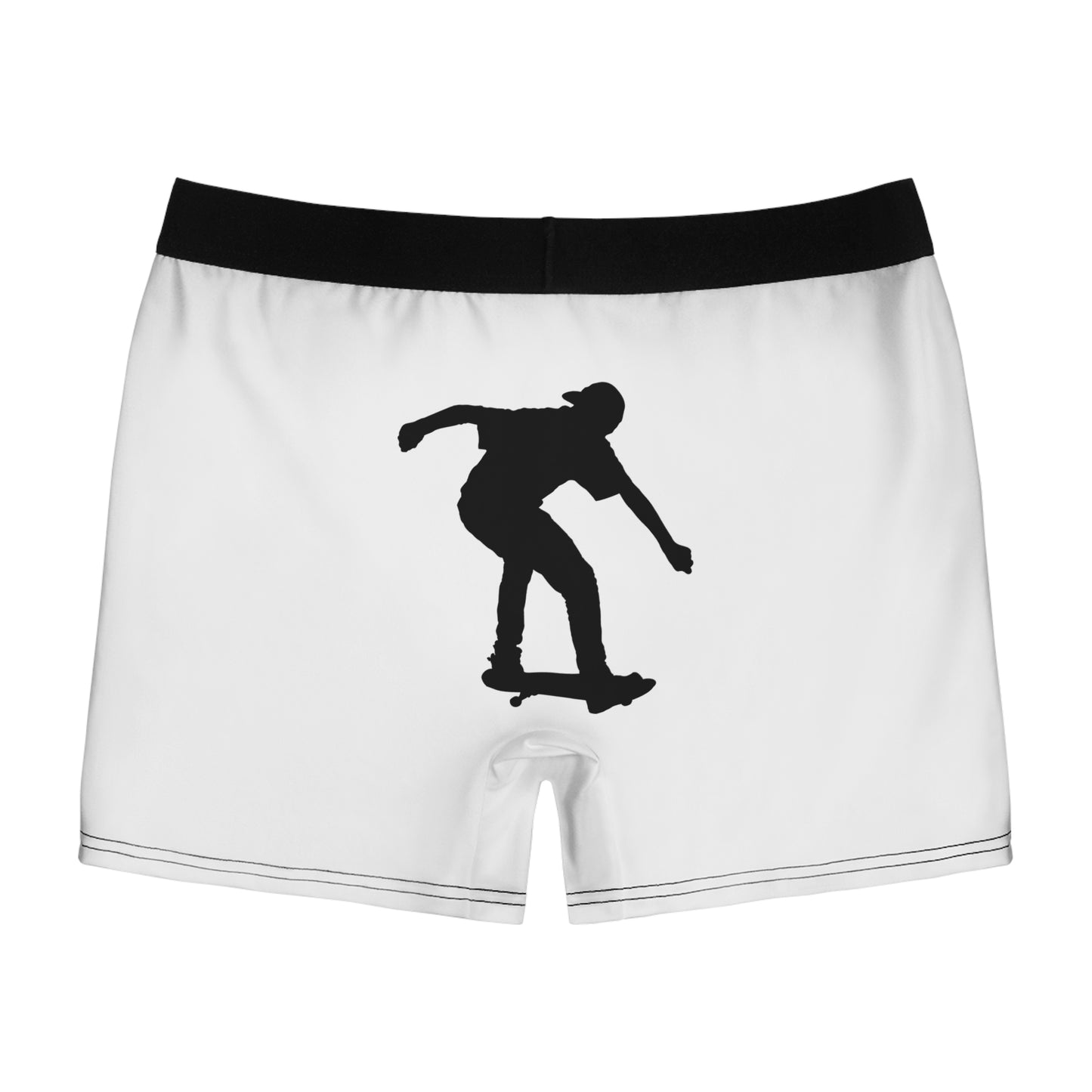 Men's Boxer Briefs: Skateboarding: White