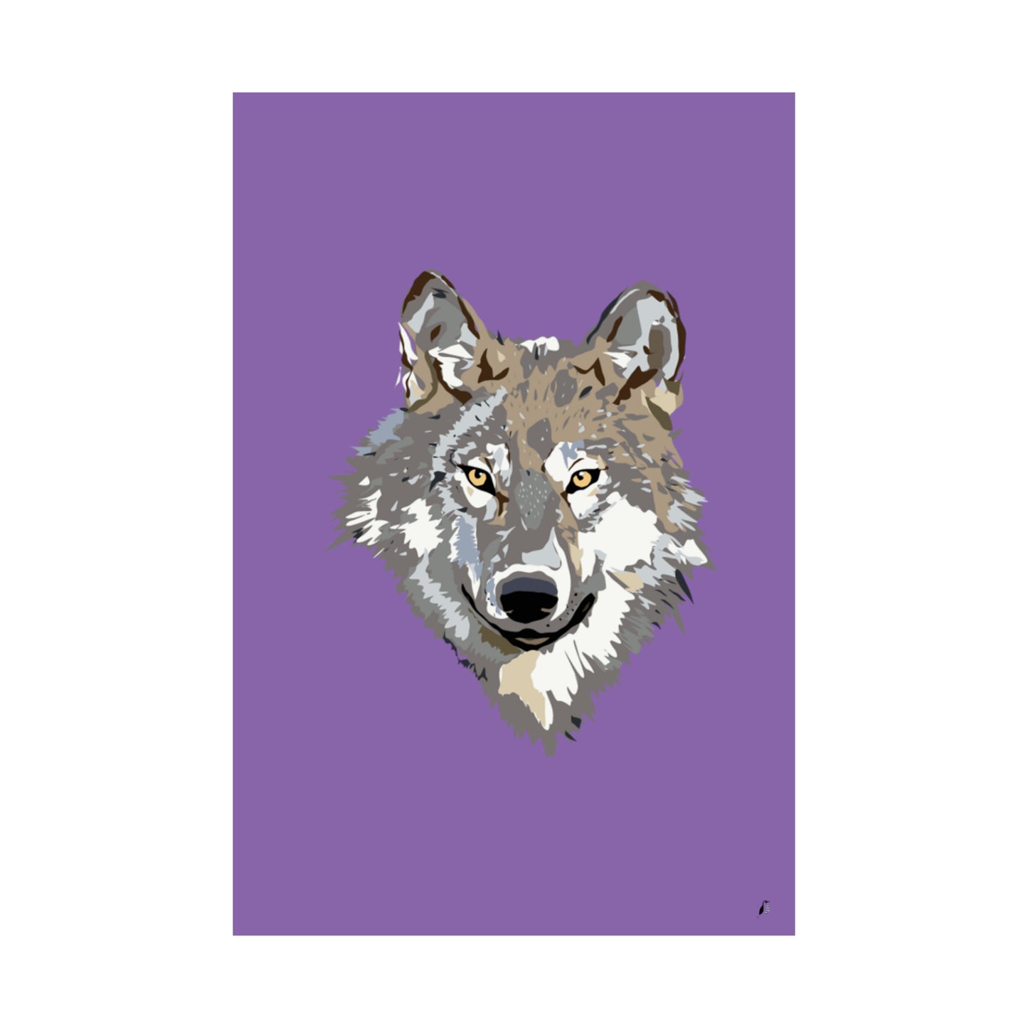 Premium Matte Vertical Posters: Wolves Lite Purple