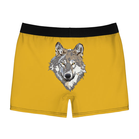 Men's Boxer Briefs: Wolves Yellow