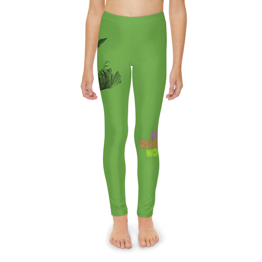 Youth Full-Length Leggings: Writing Green