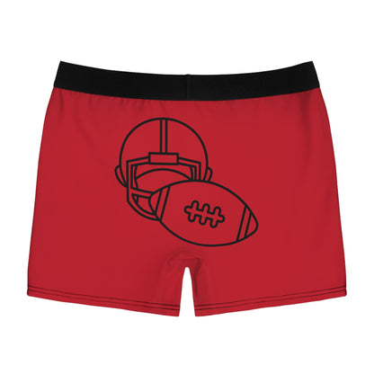 Men's Boxer Briefs Football Dark Red