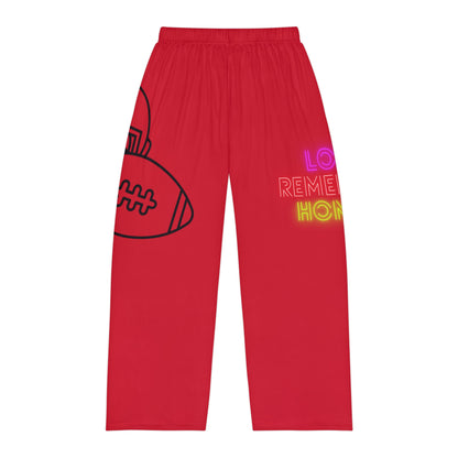 Men's Pajama Pants: Football Dark Red