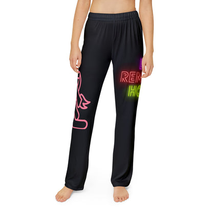 Kids Pajama Pants: Fight Cancer Black