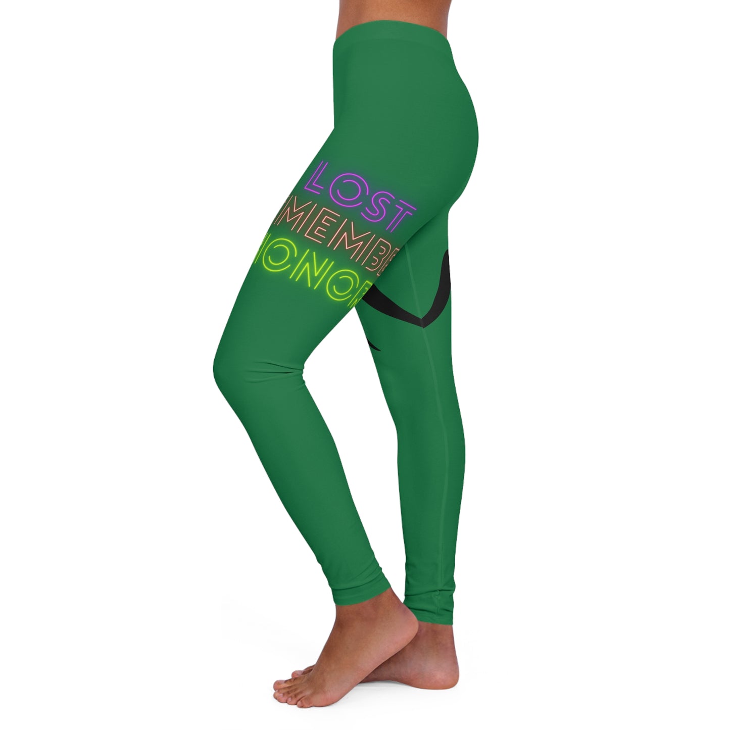 Women's Spandex Leggings: Wrestling Dark Green