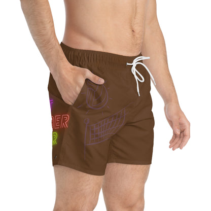 Swim Trunks: Volleyball Brown