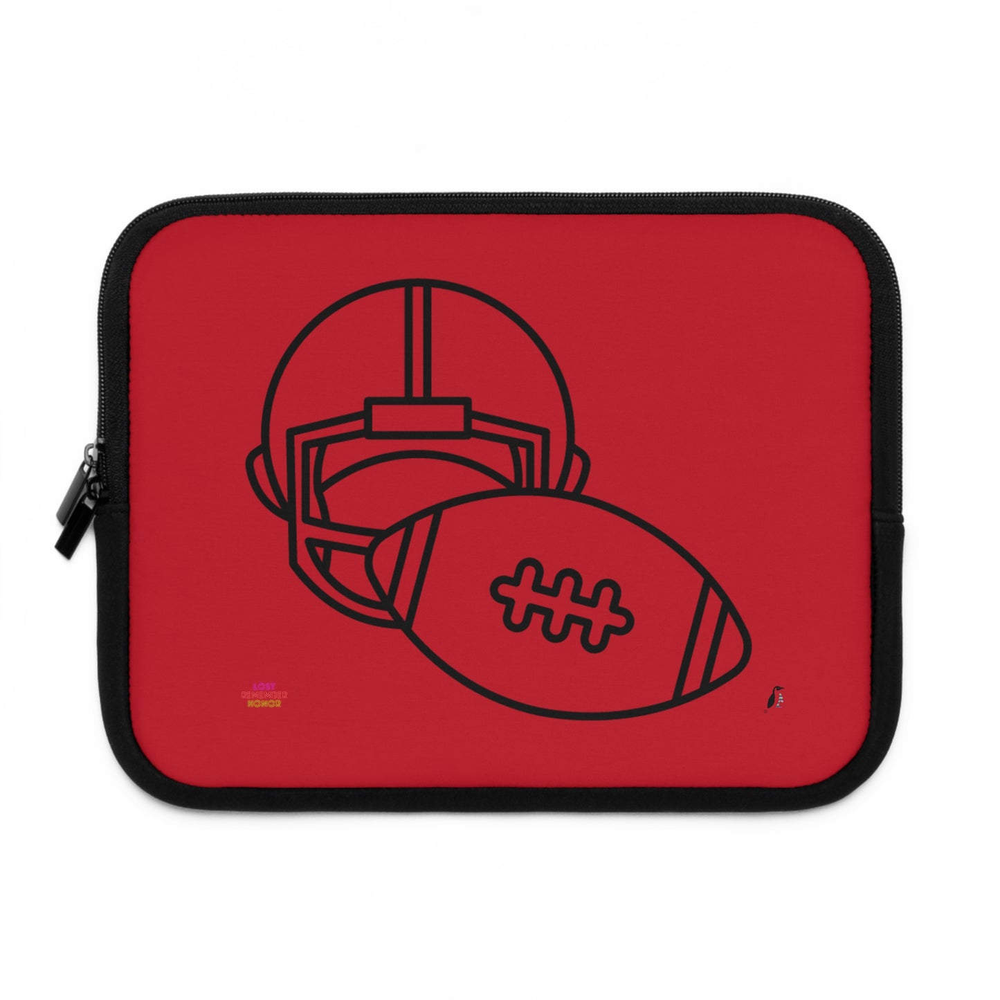 Laptop Sleeve: Football Dark Red