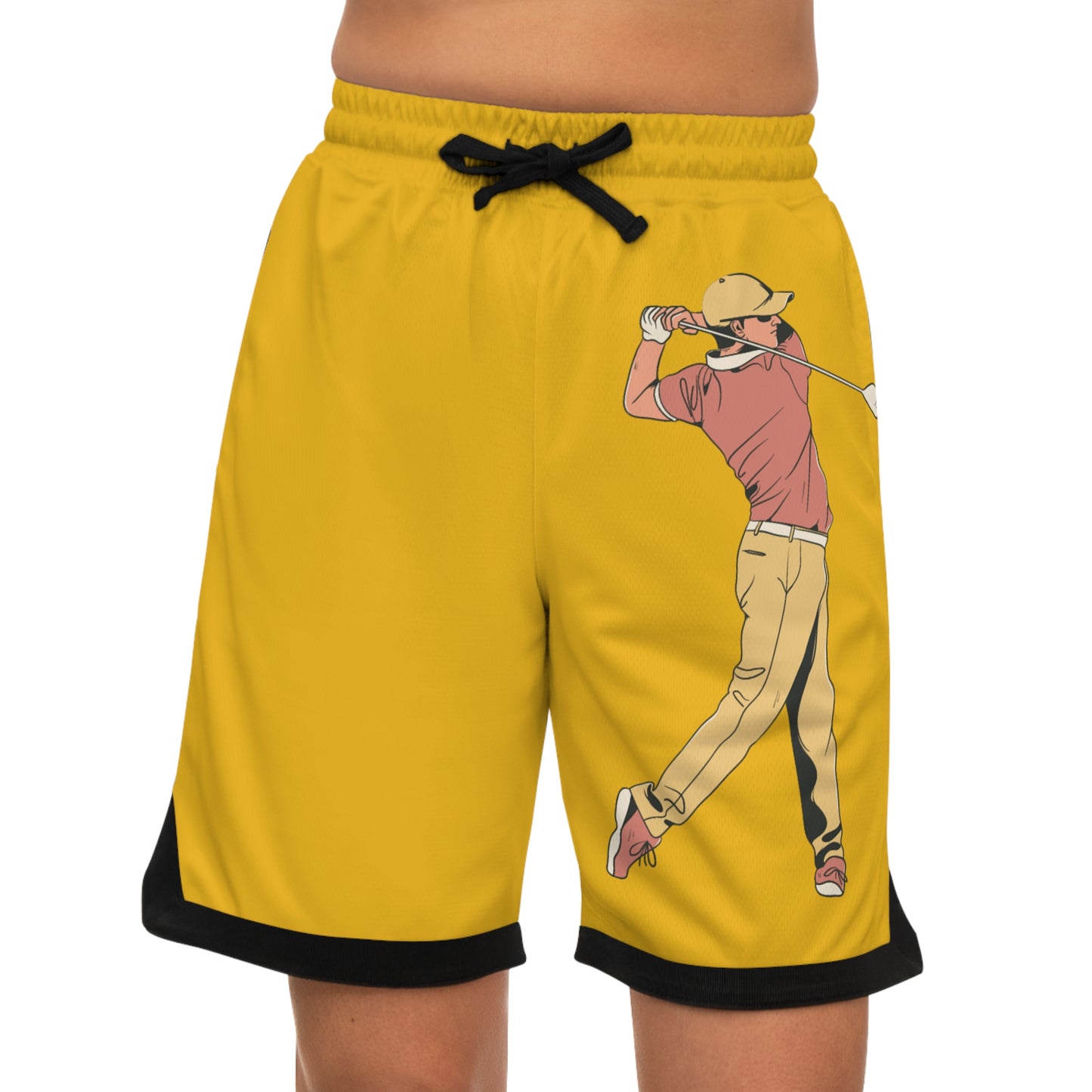 Basketball Rib Shorts: Golf Yellow