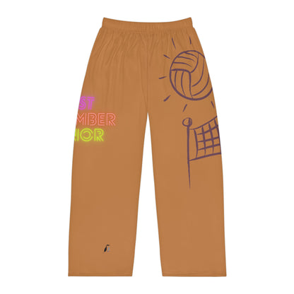 Men's Pajama Pants: Volleyball Lite Brown