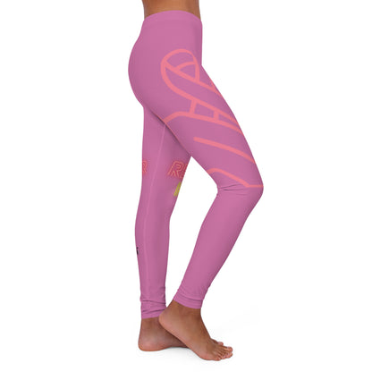 Women's Spandex Leggings: Fight Cancer Lite Pink