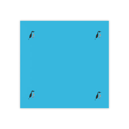 Post-it® Note Pads: Crazy Penguin World Logo Turquoise