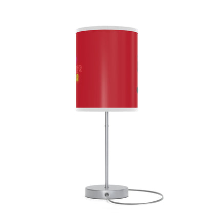 Lamp on a Stand, US|CA plug: Soccer Dark Red