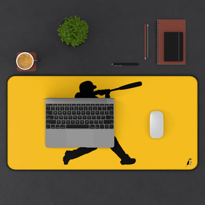 Desk Mat: Baseball Yellow