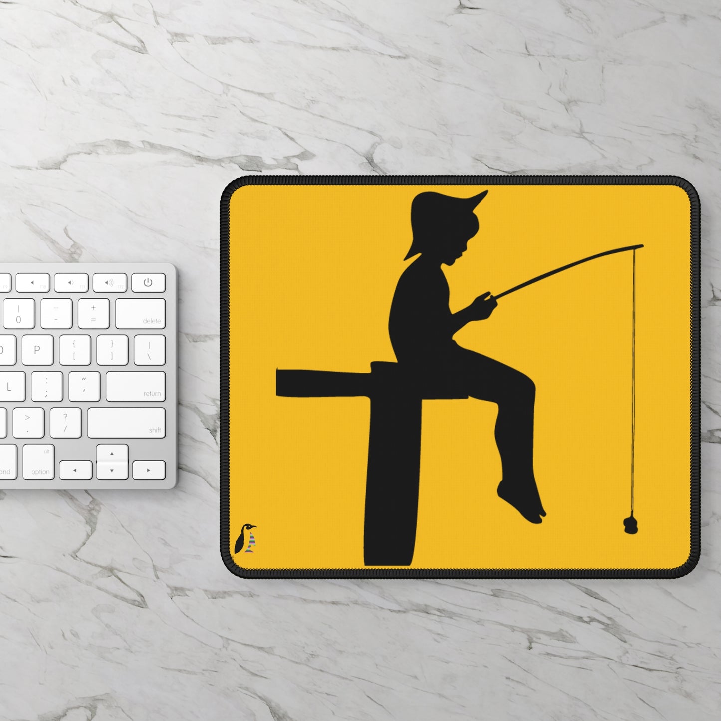 Gaming Mouse Pad: Fishing Yellow