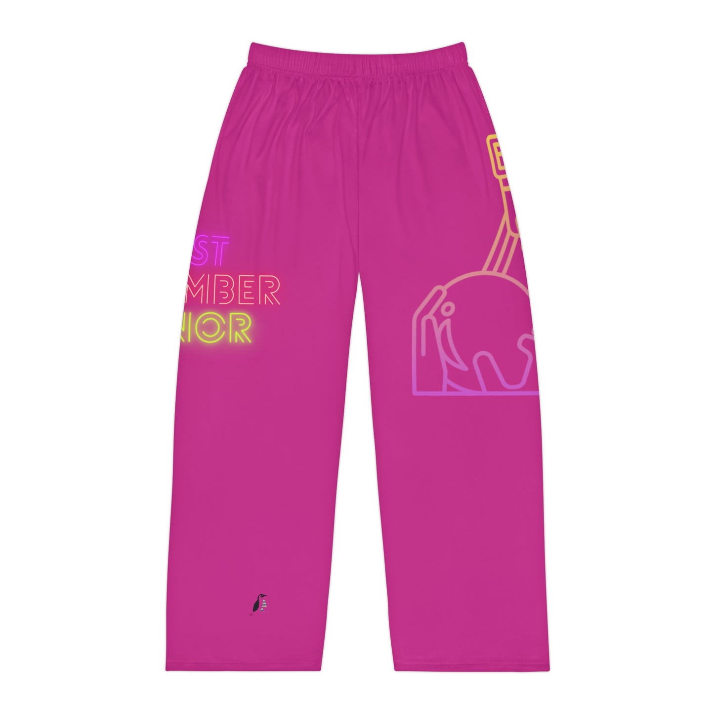 Men's Pajama Pants: Bowling Pink