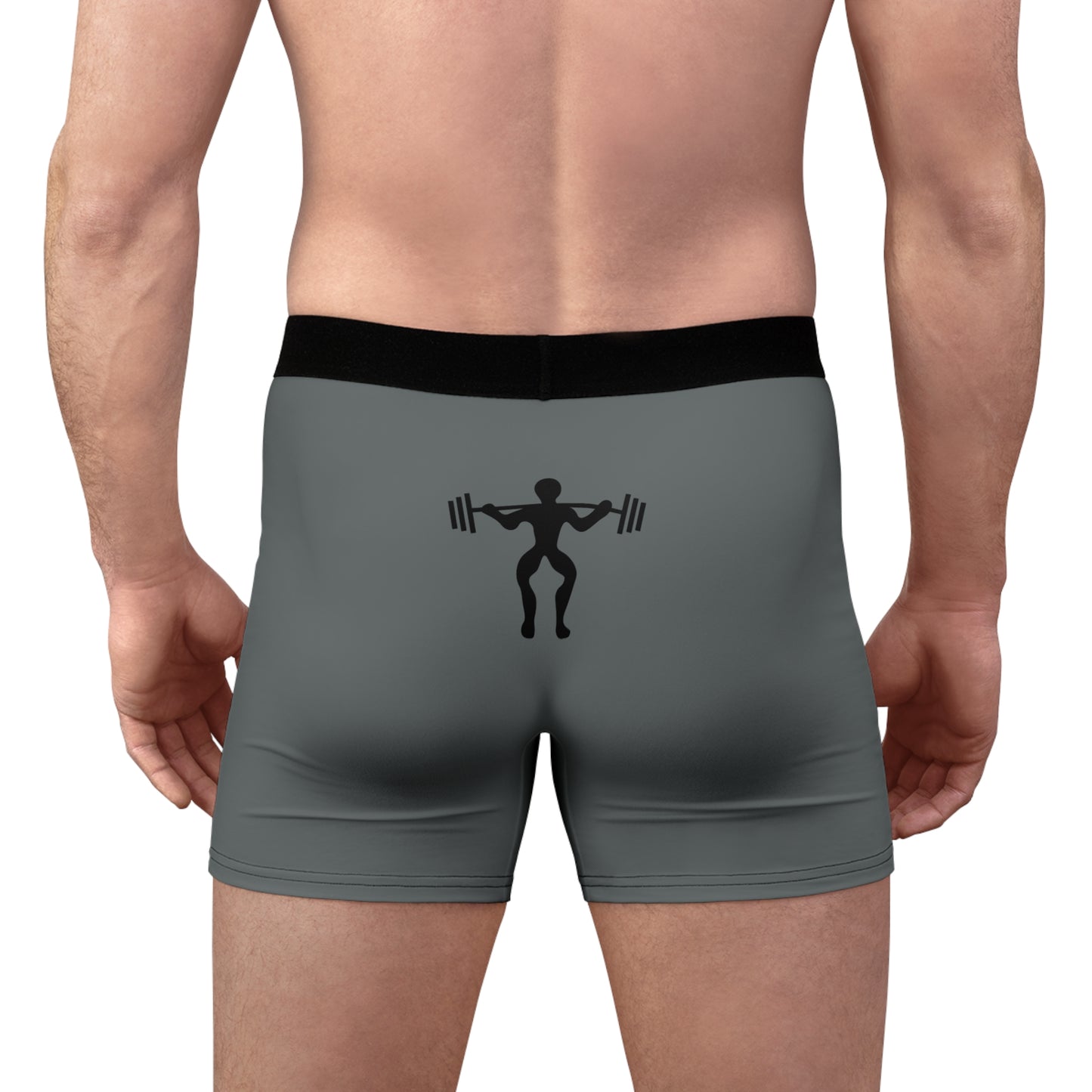 Men's Boxer Briefs: Weightlifting Dark Grey