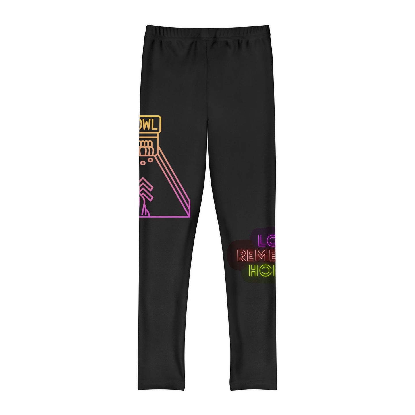 Youth Full-Length Leggings: Bowling Black